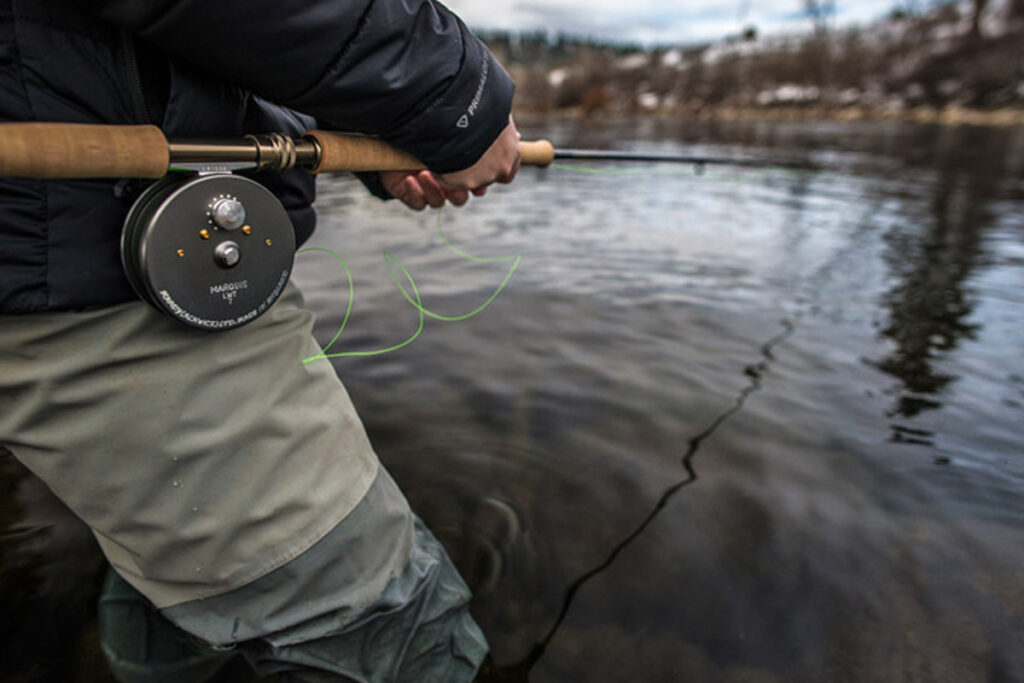 canne due mani pesca lago